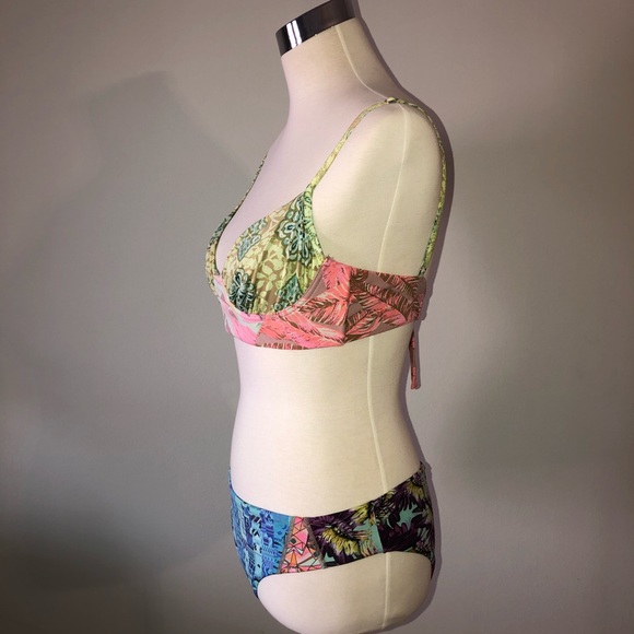 Maaji Multi color Reversible Bikini  Set Tie Back - Picture 3 of 14